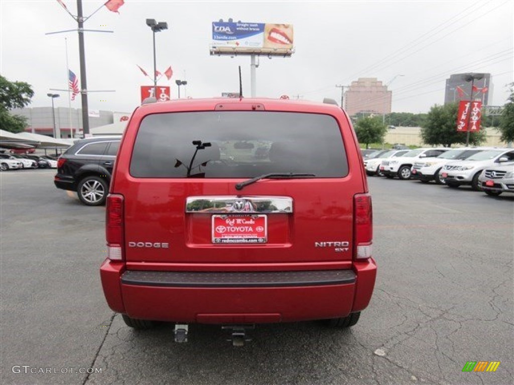 2010 Nitro SXT - Inferno Red Crystal Pearl / Dark Slate Gray/Light Slate Gray photo #6