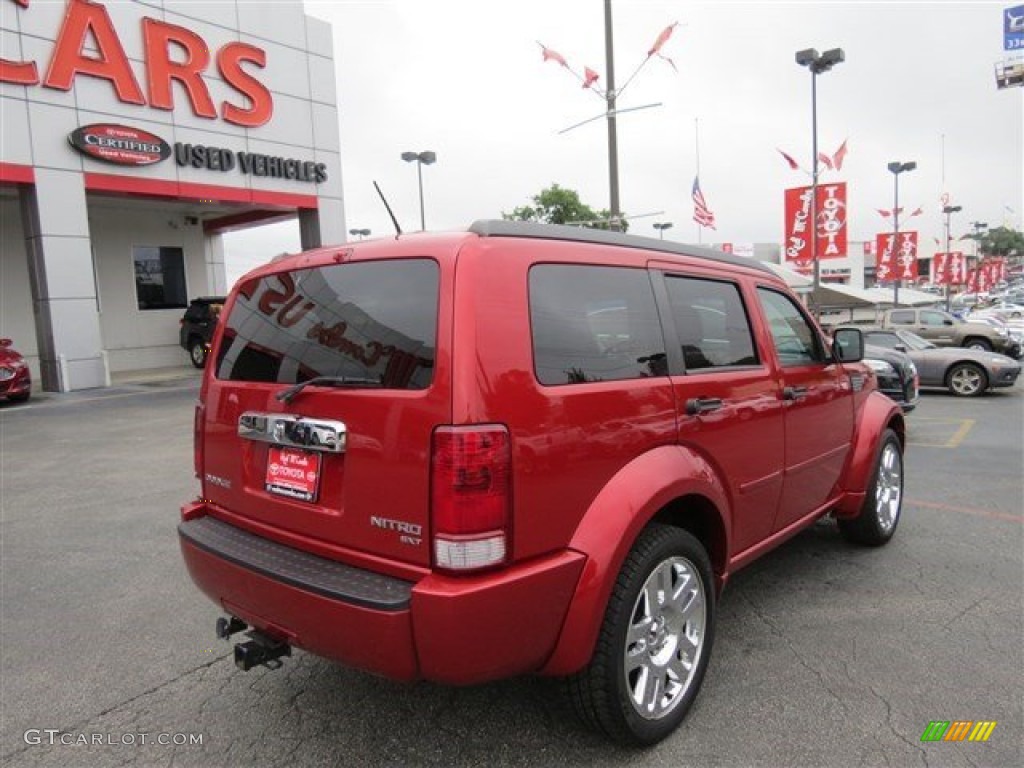 2010 Nitro SXT - Inferno Red Crystal Pearl / Dark Slate Gray/Light Slate Gray photo #7