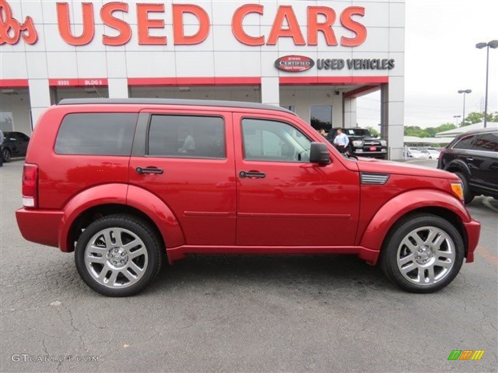 2010 Nitro SXT - Inferno Red Crystal Pearl / Dark Slate Gray/Light Slate Gray photo #8
