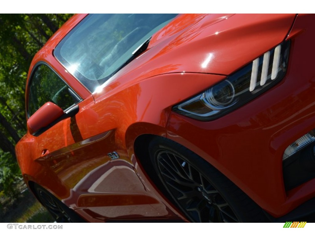 2015 Mustang GT Premium Coupe - Competition Orange / Ebony photo #5