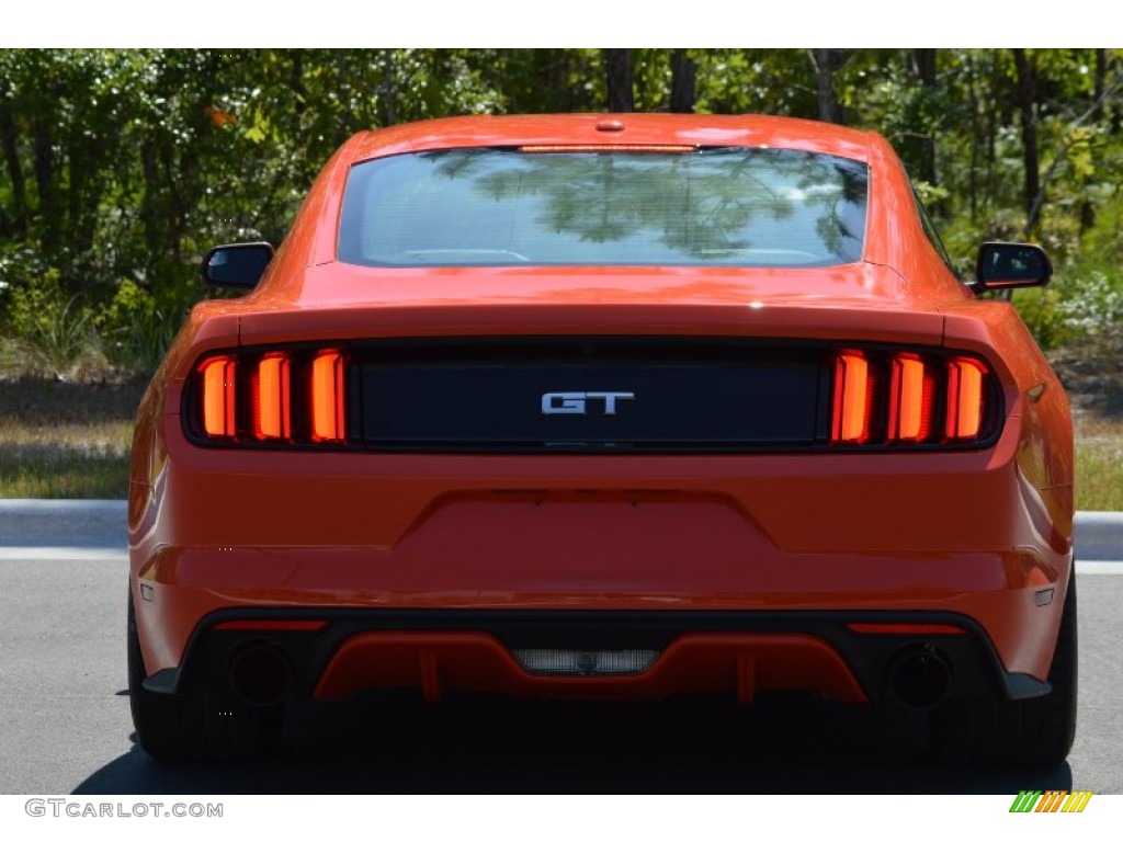 Competition Orange 2015 Ford Mustang GT Premium Coupe Exterior Photo #104030921