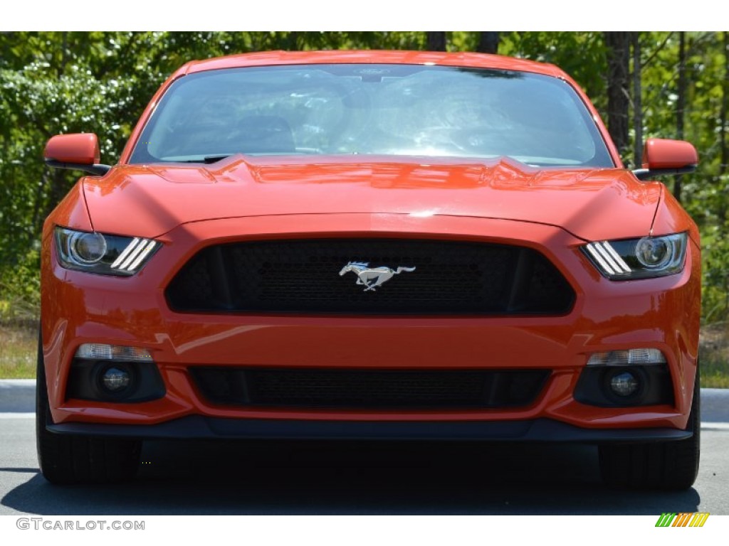 2015 Mustang GT Premium Coupe - Competition Orange / Ebony photo #51
