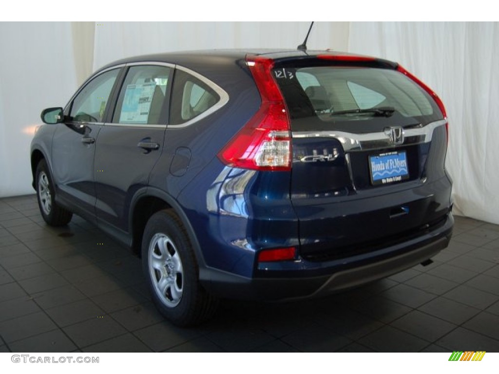 2015 CR-V LX - Obsidian Blue Pearl / Gray photo #7