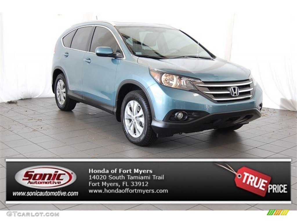 2014 CR-V EX-L - Mountain Air Metallic / Beige photo #1