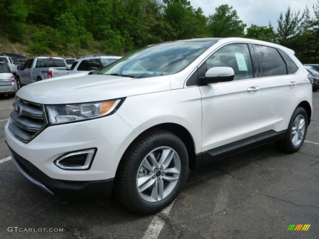 White Platinum Metallic 2015 Ford Edge SEL AWD Exterior Photo #104041836
