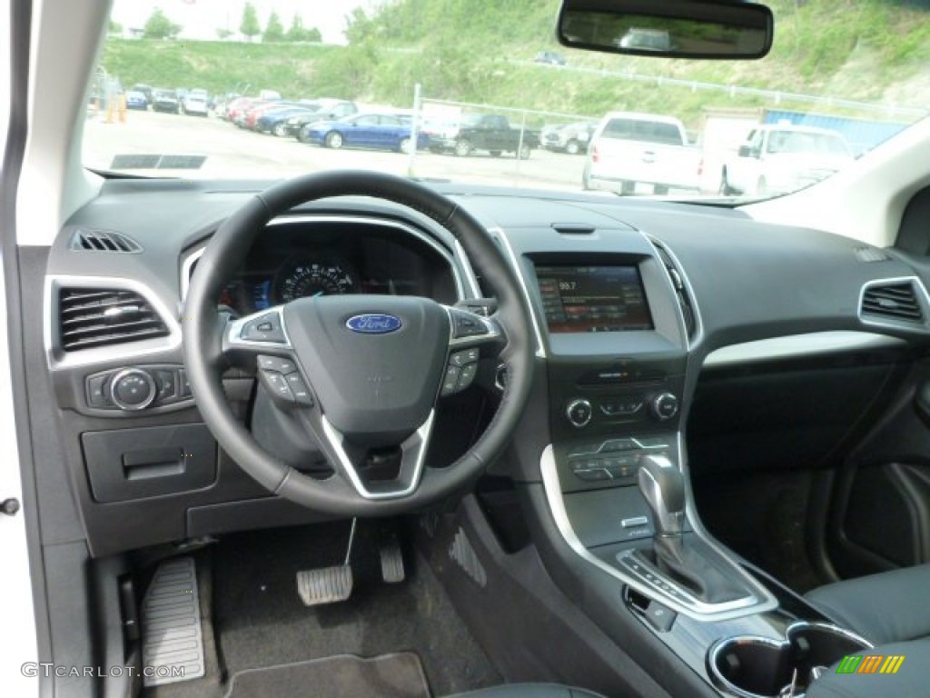 2015 Ford Edge SEL AWD Ebony Dashboard Photo #104041959
