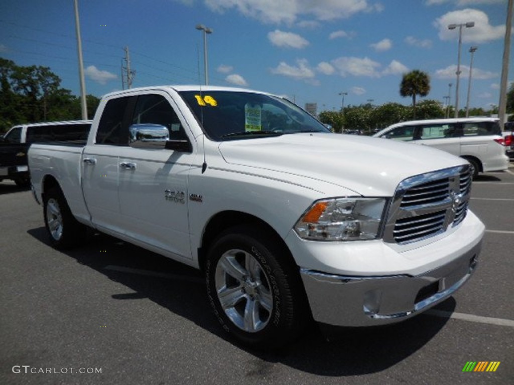 2014 1500 SLT Quad Cab - Bright White / Black/Diesel Gray photo #10