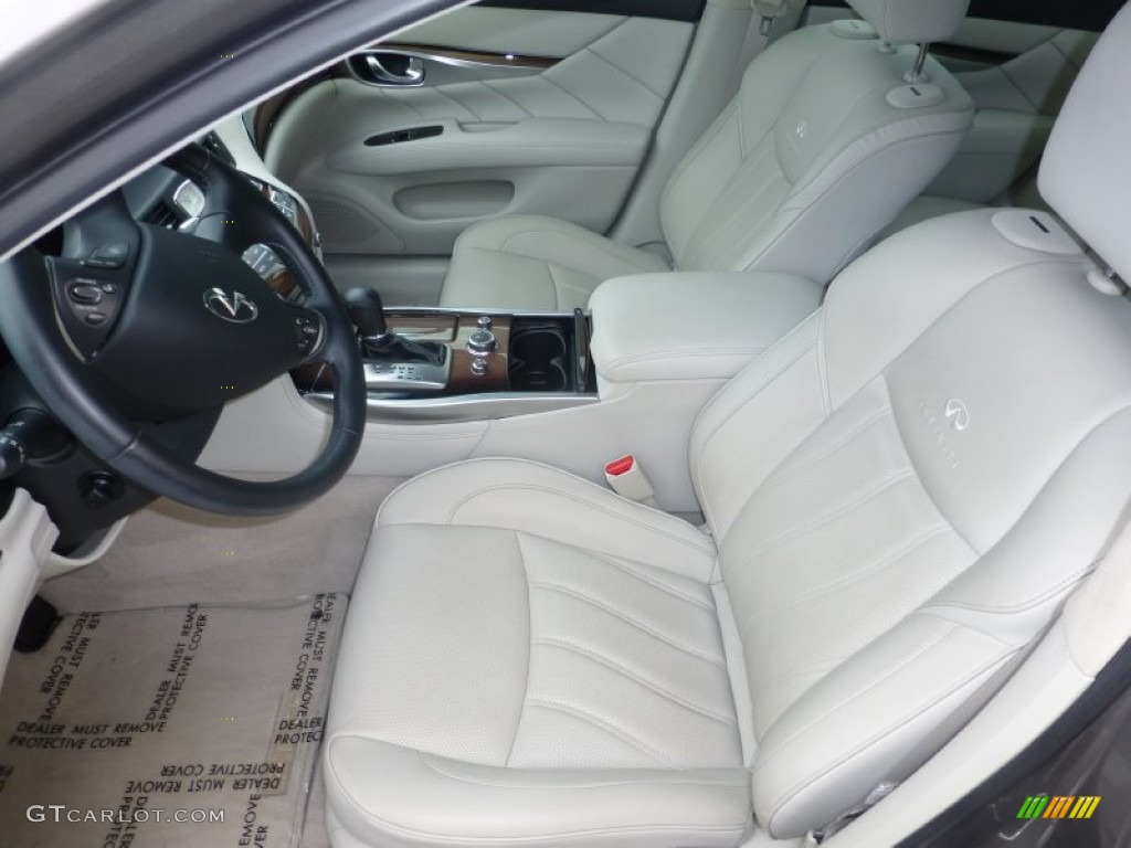 Stone Interior 2012 Infiniti M Hybrid Sedan Photo #104049255