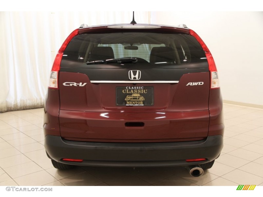 2012 CR-V EX-L 4WD - Basque Red Pearl II / Gray photo #17