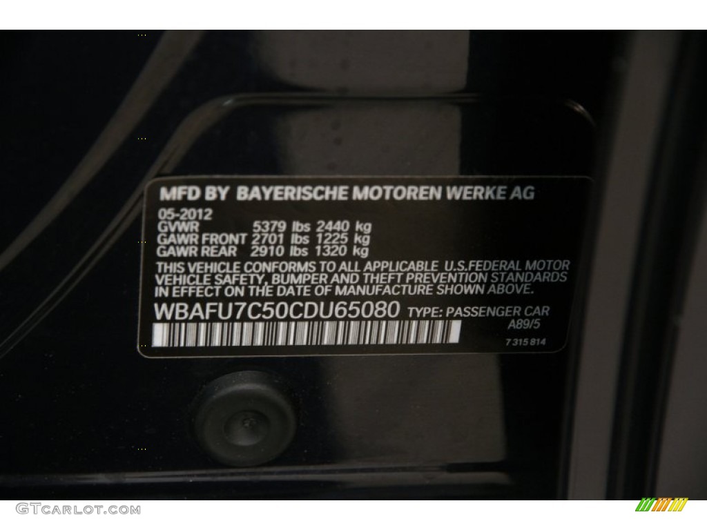 2012 5 Series 535i xDrive Sedan - Imperial Blue Metallic / Everest Gray photo #20