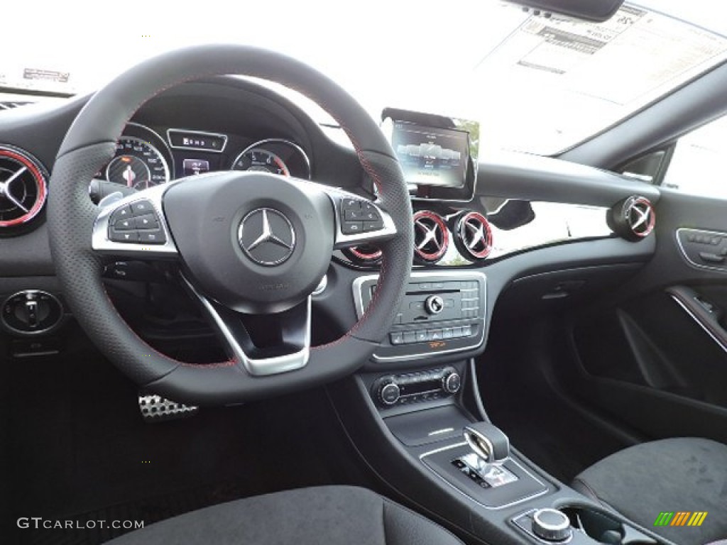 2015 Mercedes-Benz CLA 45 AMG Black/Dinamica w/Red Stitching Dashboard Photo #104052606
