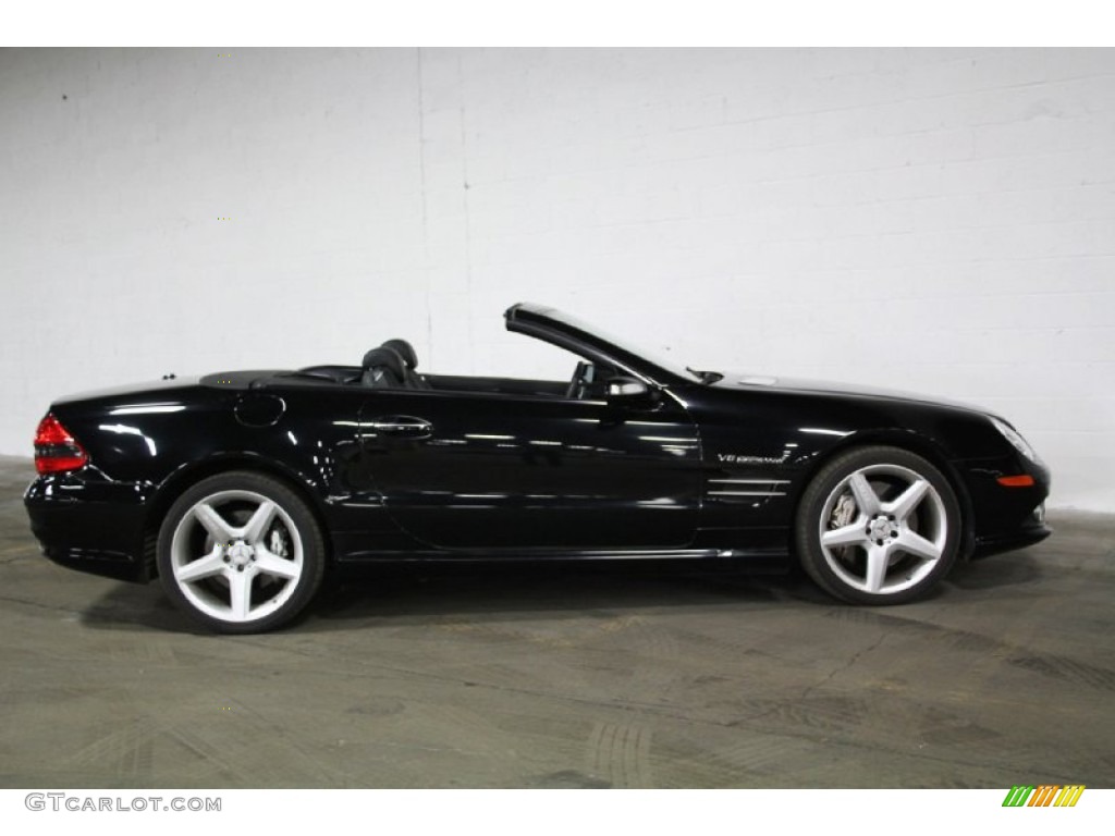 2008 SL 55 AMG Roadster - Black / Black photo #6