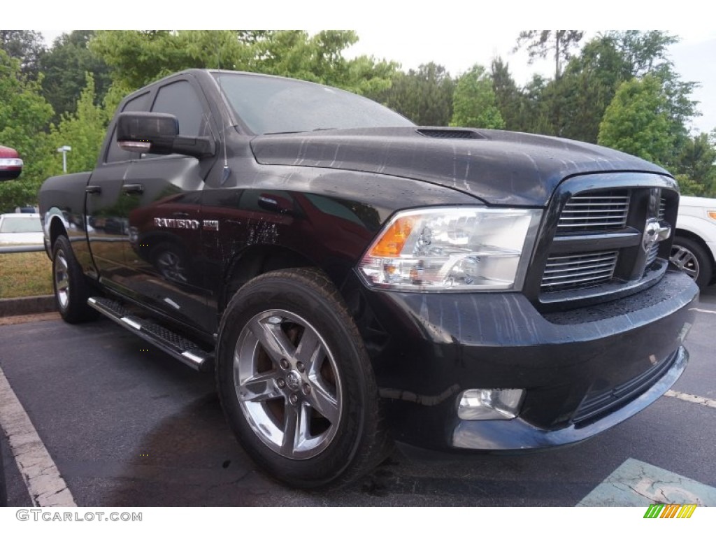 2012 Ram 1500 Sport Quad Cab - Black / Dark Slate Gray photo #3