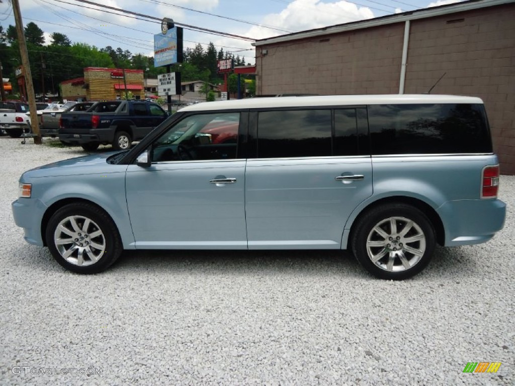 2009 Flex Limited AWD - Light Ice Blue Metallic / Charcoal Black photo #6