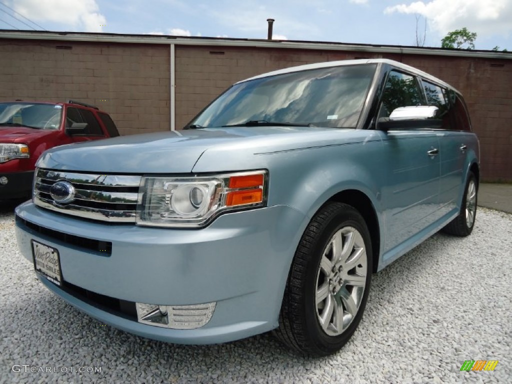 2009 Flex Limited AWD - Light Ice Blue Metallic / Charcoal Black photo #7