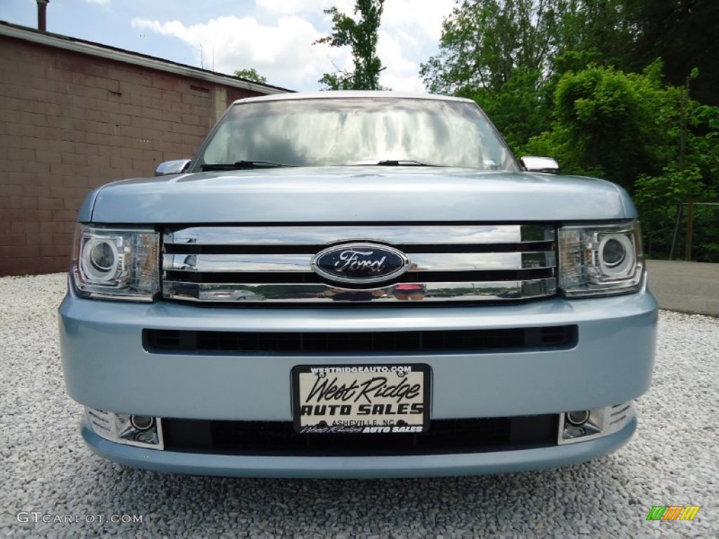 2009 Flex Limited AWD - Light Ice Blue Metallic / Charcoal Black photo #8