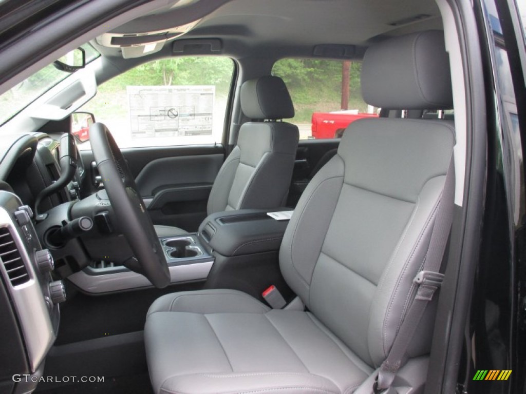 Jet Black Interior 2015 Chevrolet Silverado 1500 LTZ Z71 Crew Cab 4x4 Photo #104056293