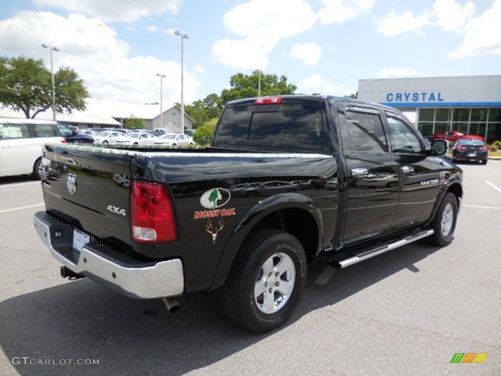 2012 Ram 1500 SLT Crew Cab 4x4 - Black / Light Pebble Beige/Bark Brown photo #8