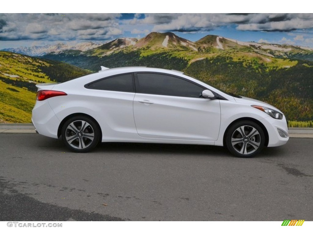 2013 Elantra Coupe SE - Monaco White / Black photo #2