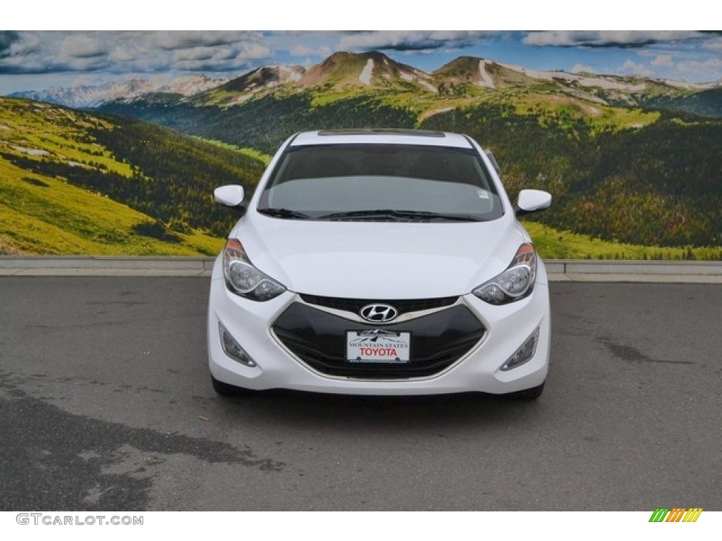2013 Elantra Coupe SE - Monaco White / Black photo #4