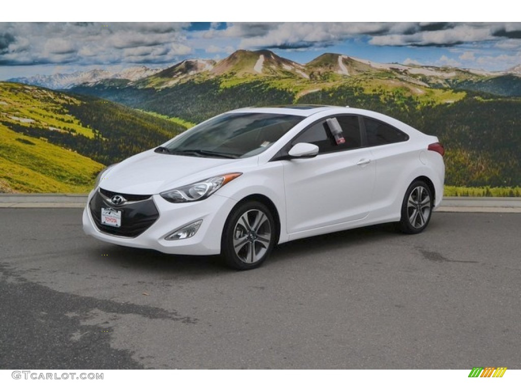 2013 Elantra Coupe SE - Monaco White / Black photo #5