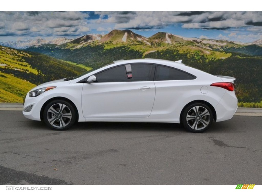 2013 Elantra Coupe SE - Monaco White / Black photo #6