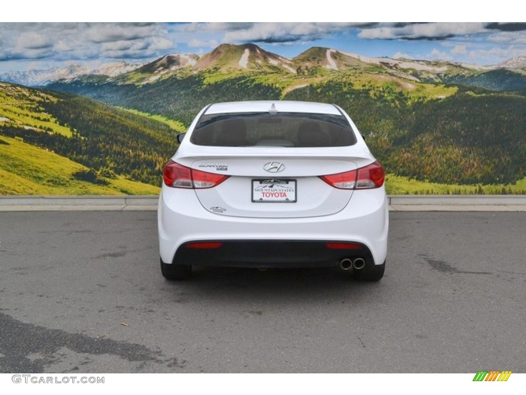 2013 Elantra Coupe SE - Monaco White / Black photo #8