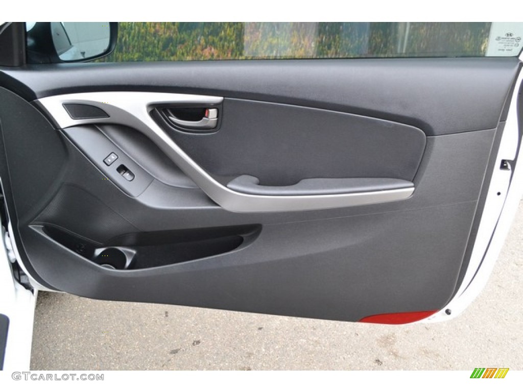 2013 Elantra Coupe SE - Monaco White / Black photo #23