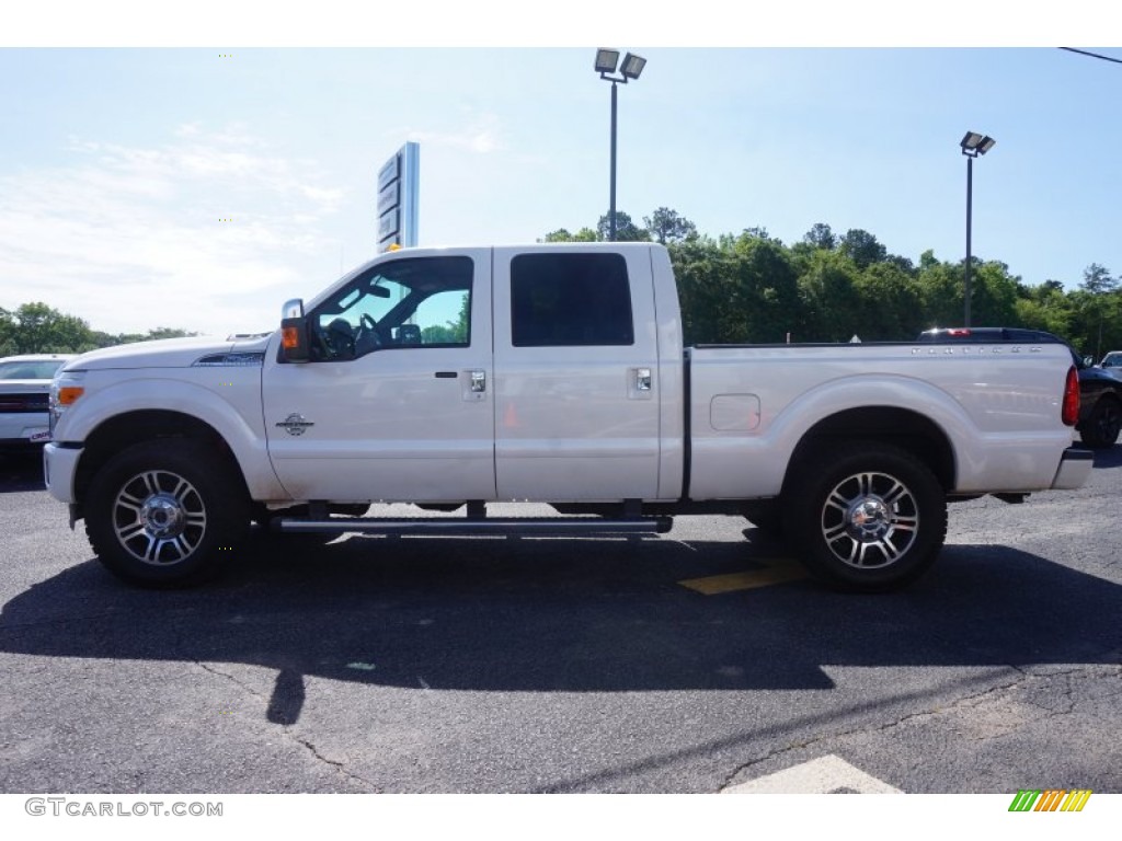 2014 F250 Super Duty Platinum Crew Cab 4x4 - White Platinum Tri-Coat / Platinum Pecan Leather photo #4