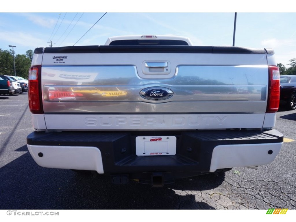 2014 F250 Super Duty Platinum Crew Cab 4x4 - White Platinum Tri-Coat / Platinum Pecan Leather photo #6