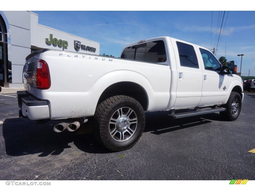 2014 F250 Super Duty Platinum Crew Cab 4x4 - White Platinum Tri-Coat / Platinum Pecan Leather photo #7