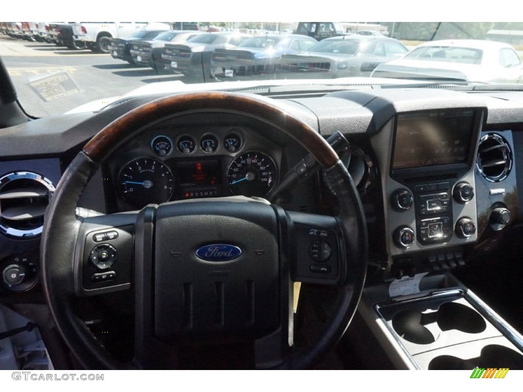 2014 F250 Super Duty Platinum Crew Cab 4x4 - White Platinum Tri-Coat / Platinum Pecan Leather photo #10