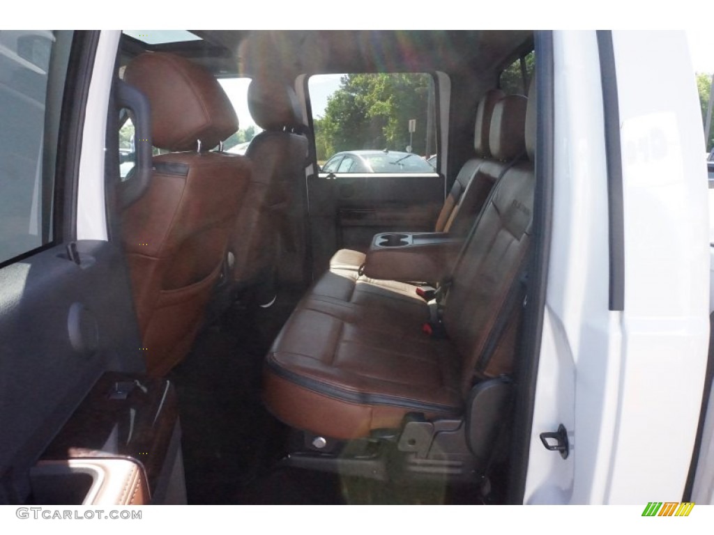 2014 F250 Super Duty Platinum Crew Cab 4x4 - White Platinum Tri-Coat / Platinum Pecan Leather photo #14