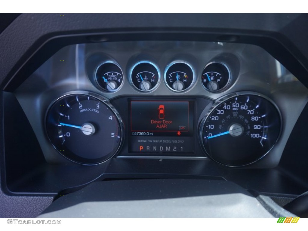 2014 F250 Super Duty Platinum Crew Cab 4x4 - White Platinum Tri-Coat / Platinum Pecan Leather photo #18