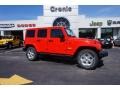 Firecracker Red 2015 Jeep Wrangler Unlimited Sahara 4x4