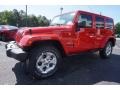 2015 Firecracker Red Jeep Wrangler Unlimited Sahara 4x4  photo #3