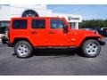 2015 Firecracker Red Jeep Wrangler Unlimited Sahara 4x4  photo #8