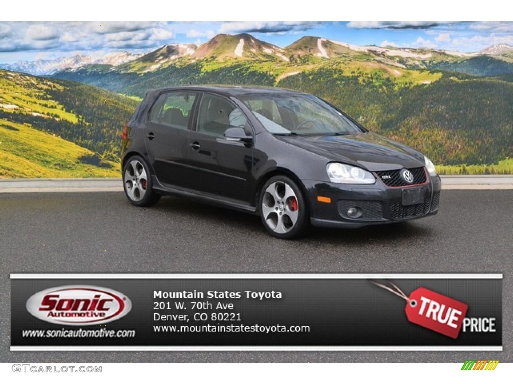 2008 GTI 4 Door - Black Magic Metallic / Anthracite Black photo #1