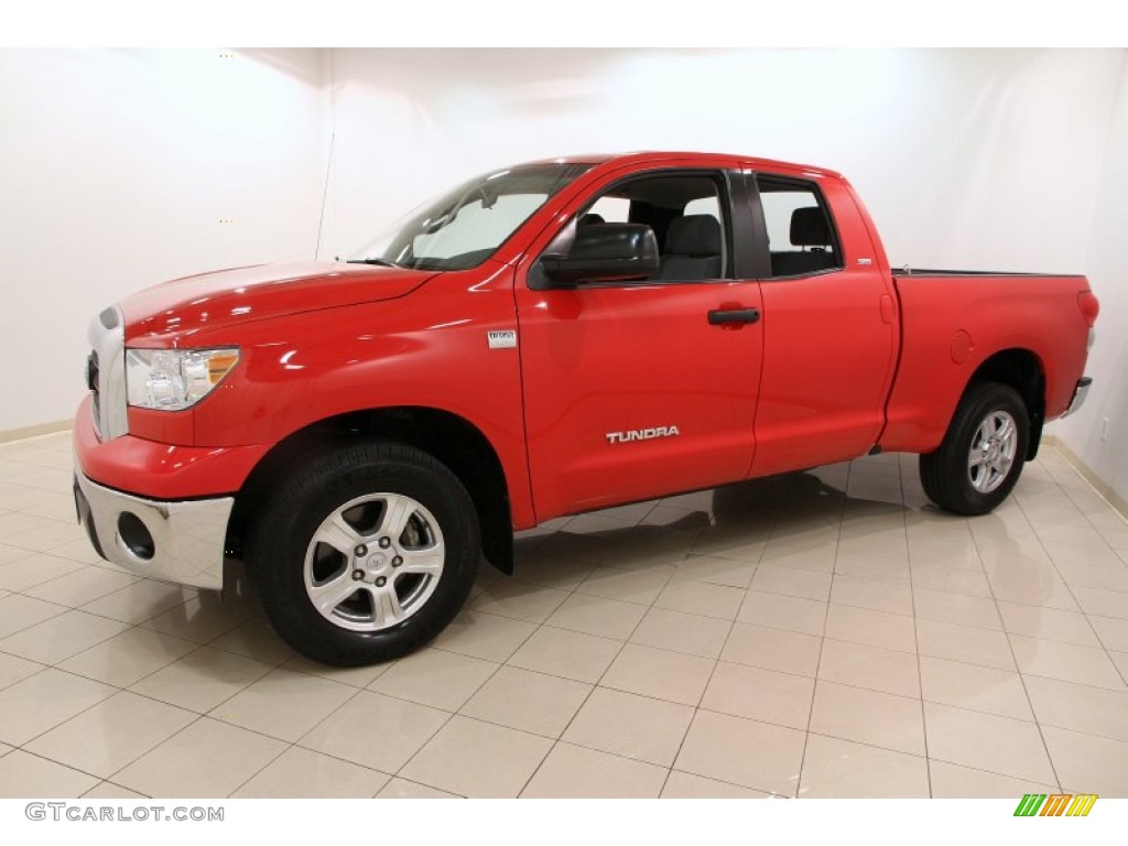 2008 Tundra SR5 Double Cab 4x4 - Radiant Red / Graphite Gray photo #3