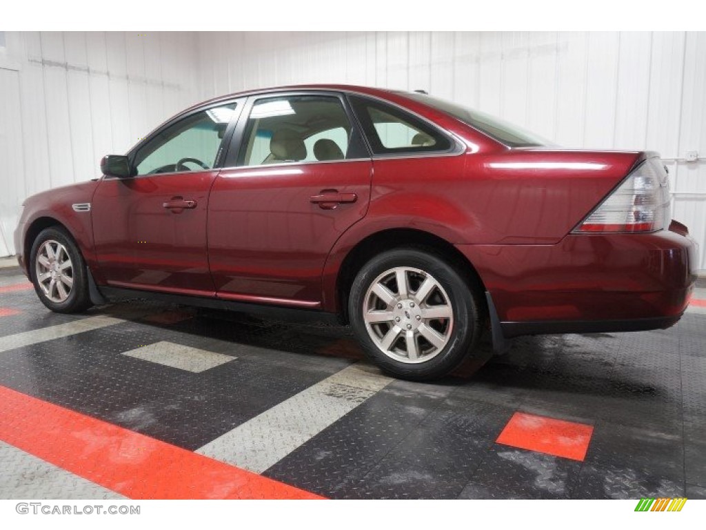 2008 Taurus SEL - Merlot Metallic / Camel photo #10