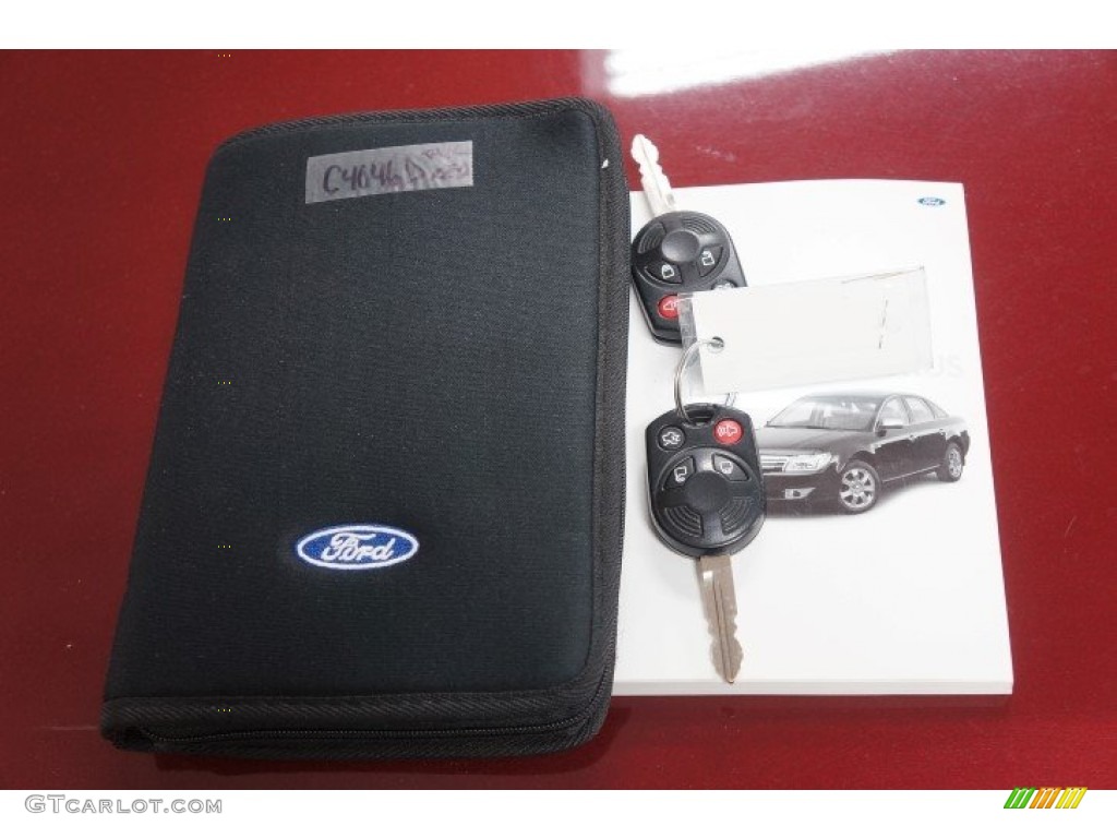 2008 Taurus SEL - Merlot Metallic / Camel photo #28