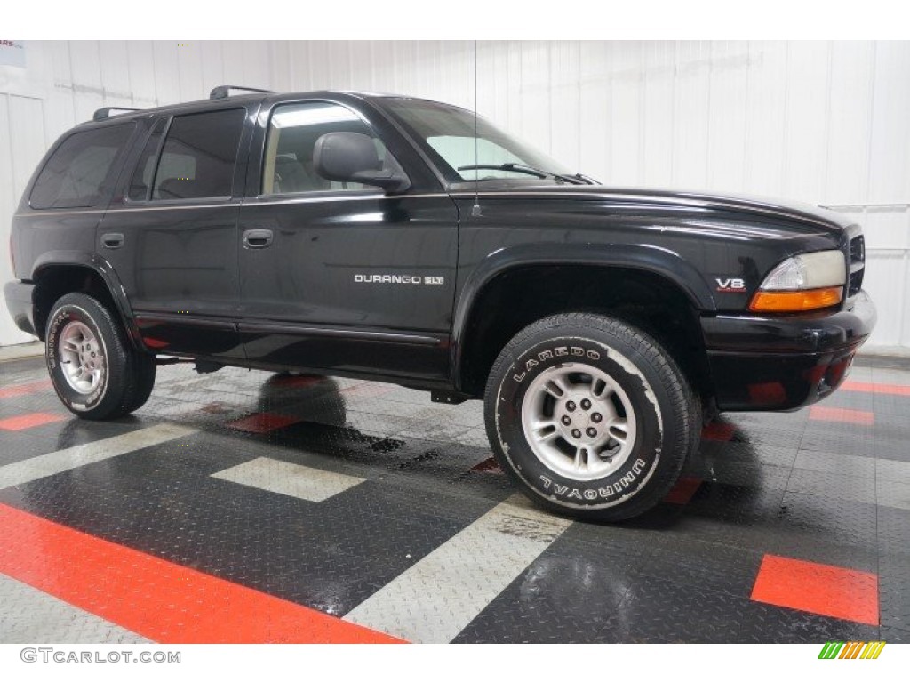 2000 Durango SLT 4x4 - Black / Camel photo #6