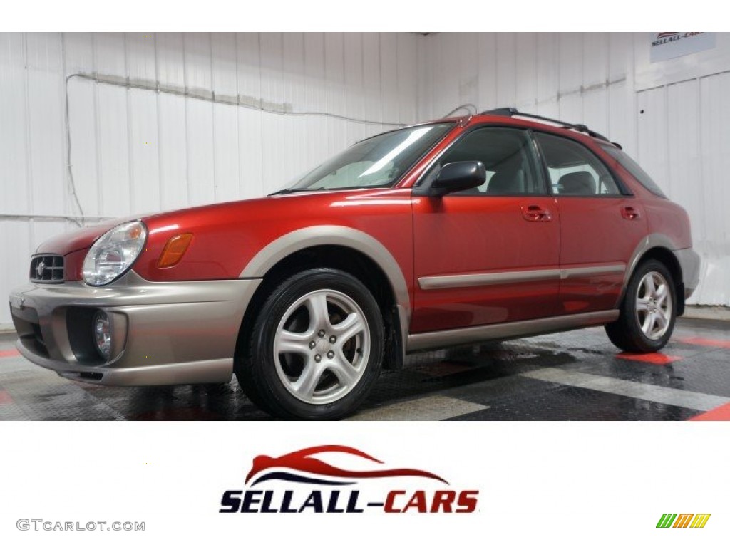 2002 Impreza Outback Sport Wagon - Sedona Red Pearl / Gray photo #1