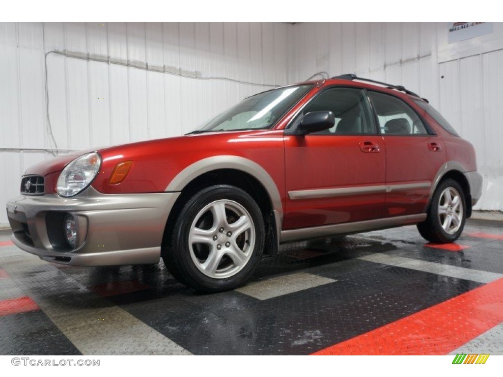 2002 Impreza Outback Sport Wagon - Sedona Red Pearl / Gray photo #2