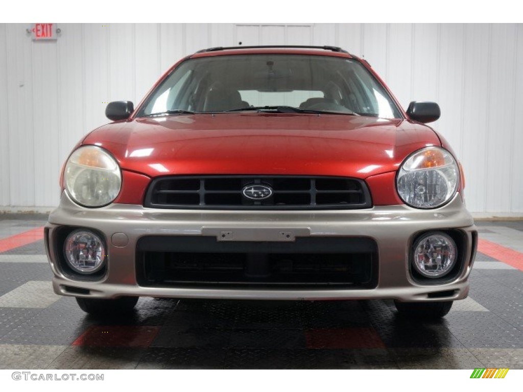 2002 Impreza Outback Sport Wagon - Sedona Red Pearl / Gray photo #4