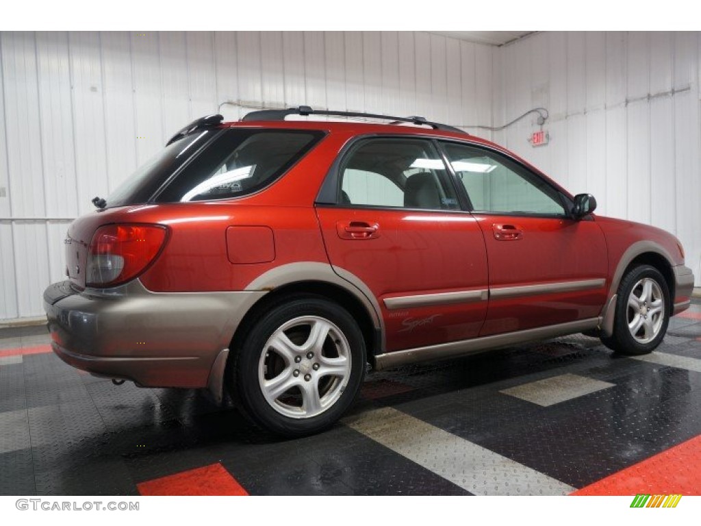 2002 Impreza Outback Sport Wagon - Sedona Red Pearl / Gray photo #7