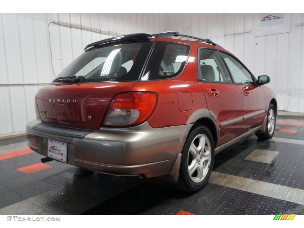 2002 Impreza Outback Sport Wagon - Sedona Red Pearl / Gray photo #8