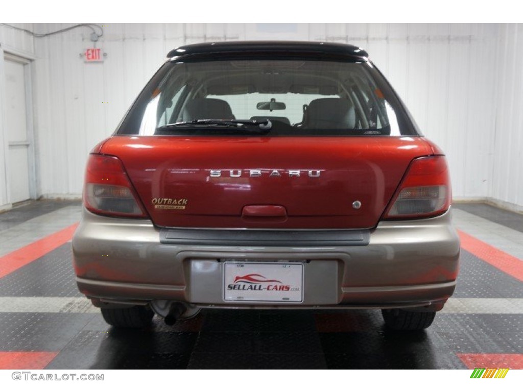 2002 Impreza Outback Sport Wagon - Sedona Red Pearl / Gray photo #9