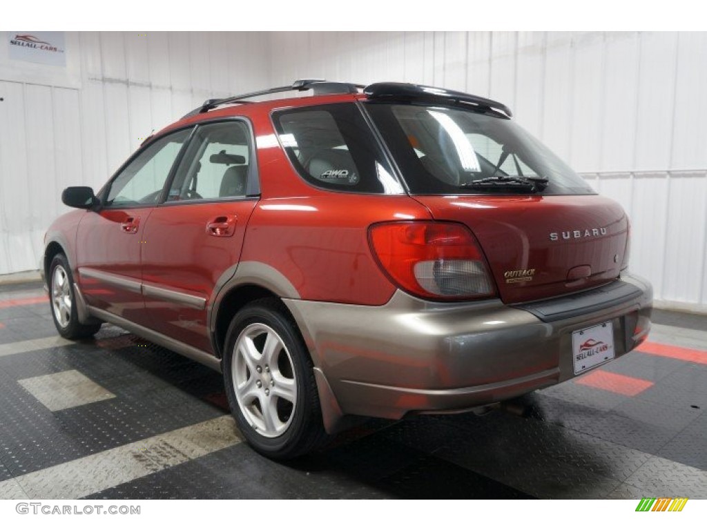 2002 Impreza Outback Sport Wagon - Sedona Red Pearl / Gray photo #10