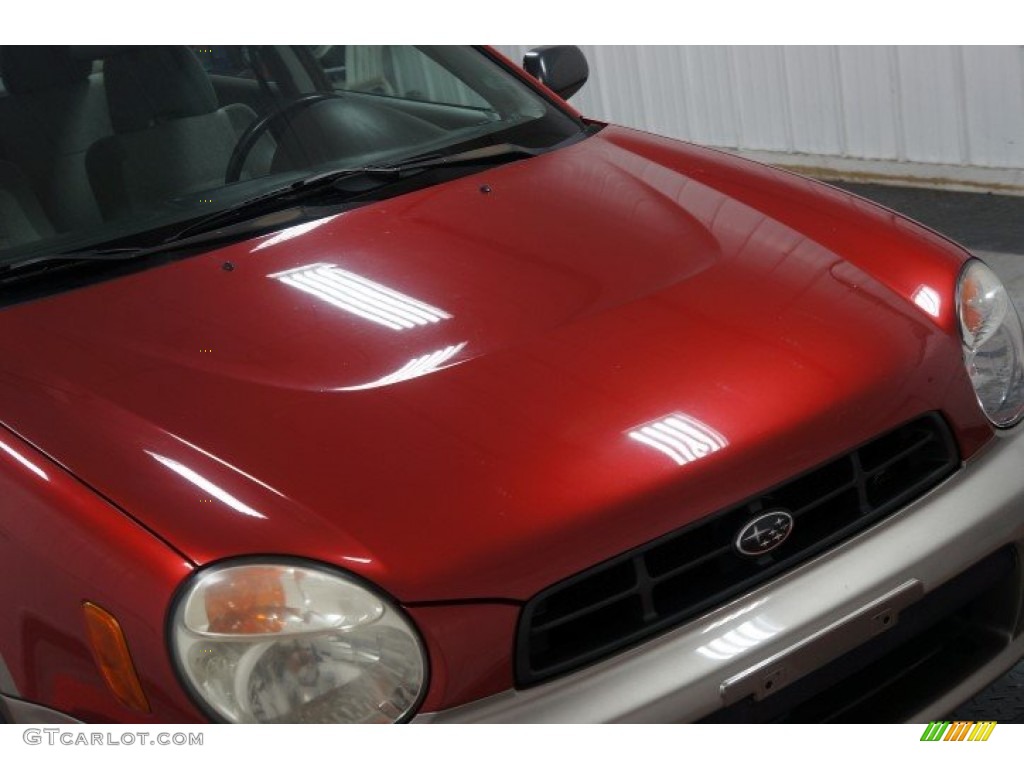 2002 Impreza Outback Sport Wagon - Sedona Red Pearl / Gray photo #39